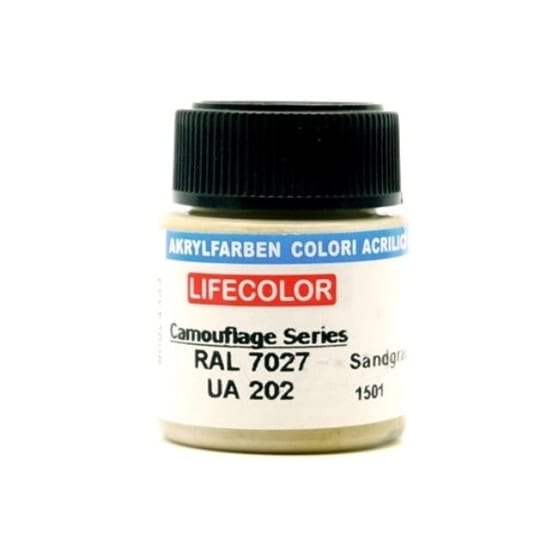 UA202 LifeColor Sandgrau RAL 7027 (22ml)