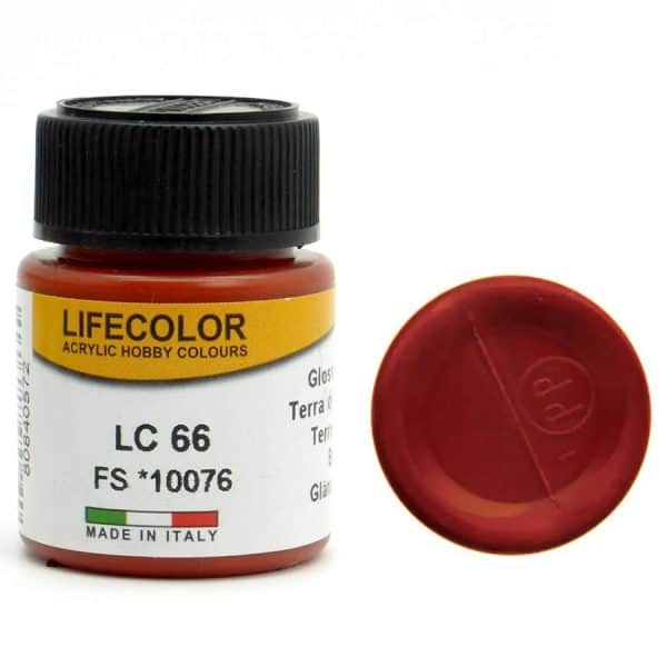 LifeColor Gloss Raw Sienna (22ml) FS 10076