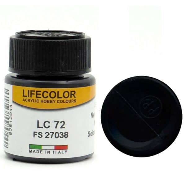 LifeColor Gloss Satin Black (22ml) FS 27038