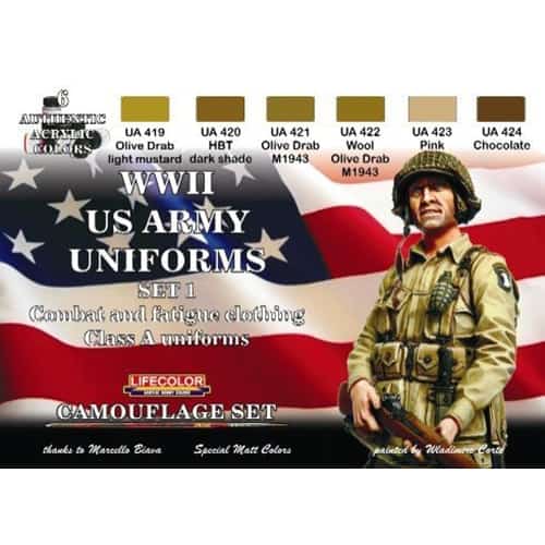 LifeColor USA WWII Army Uniforms Set 1