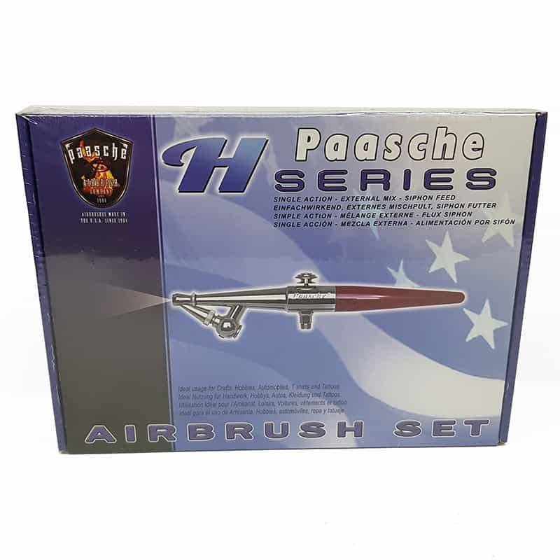 Paasche Airbrush Single Action A Sifone, Set Con 3 Testine, Prodotto Negli USA, Multicolore