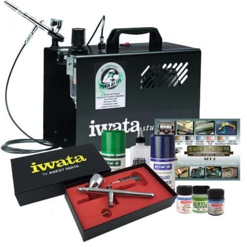 Iwata Modeller Airbrush kit with Power Jet Lite Compressor