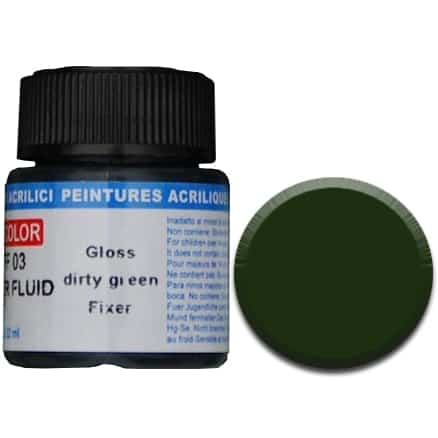 LifeColor Fixer Fluid: Gloss Dirty Green (22ml)