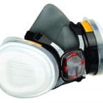 Force 8 Half Mask Twin Respirator with Typhoon Valve and pair of A1P2 filters (for organic vapours/gases and dust)