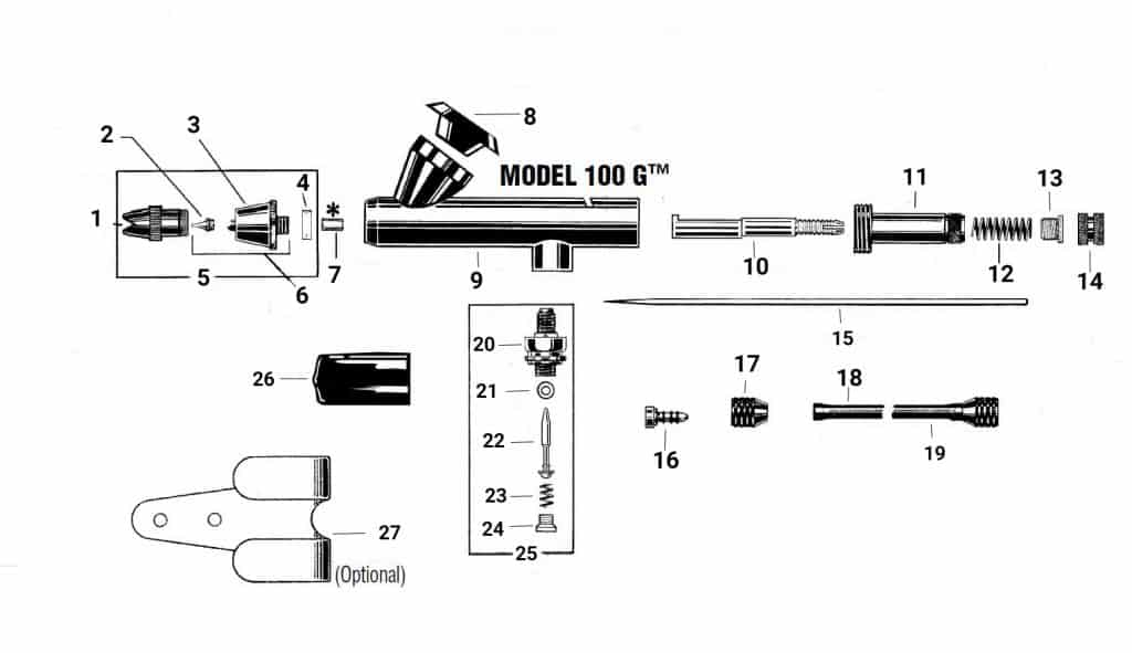 Spare Parts Guide for 100-G Fine Head