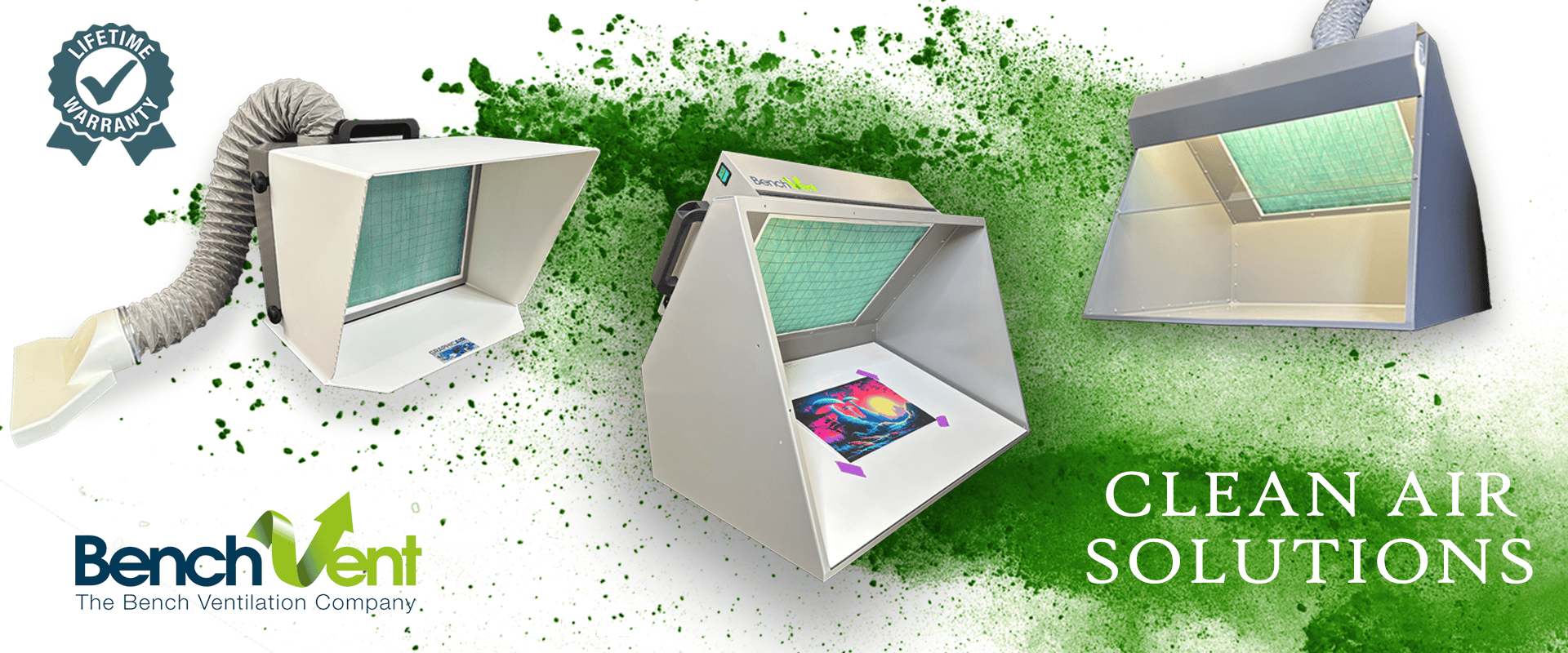 Benchvent spray booth banner