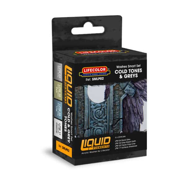 LifeColor Liquid Pigments Cold Tones & Greys Set