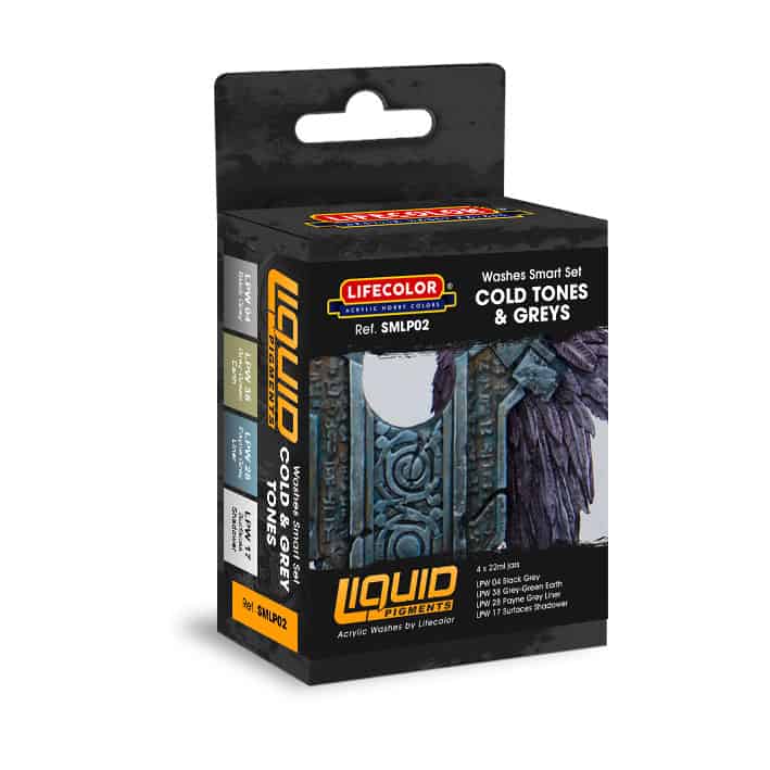 LC-LPS-02 LifeColor Liquid Pigments Cold Tones & Greys Set