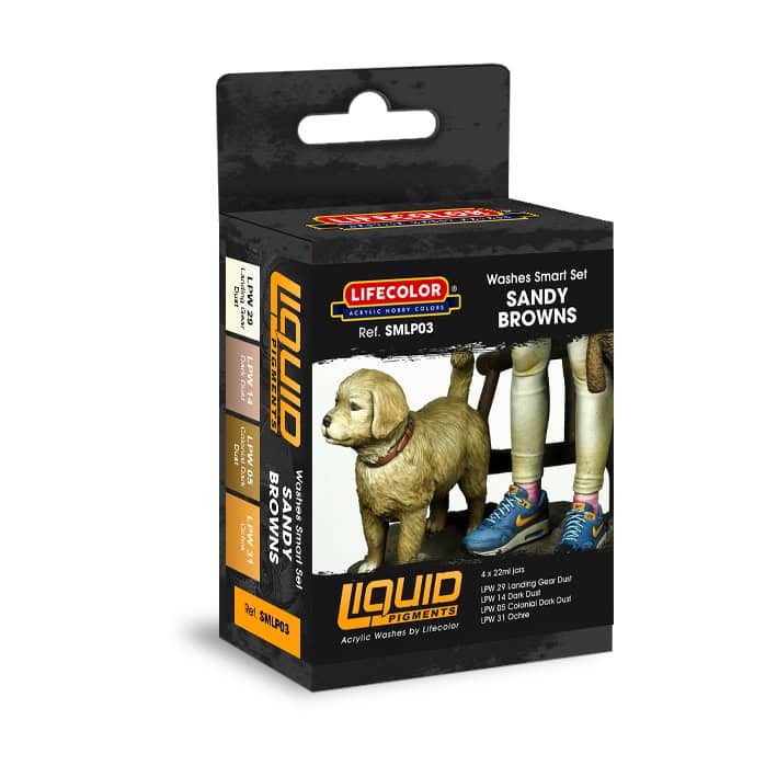 LC-LPS-03 Lifecolor Liquid Pigments Sandy Browns Set